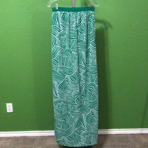 Green Strapless Maxi Dress